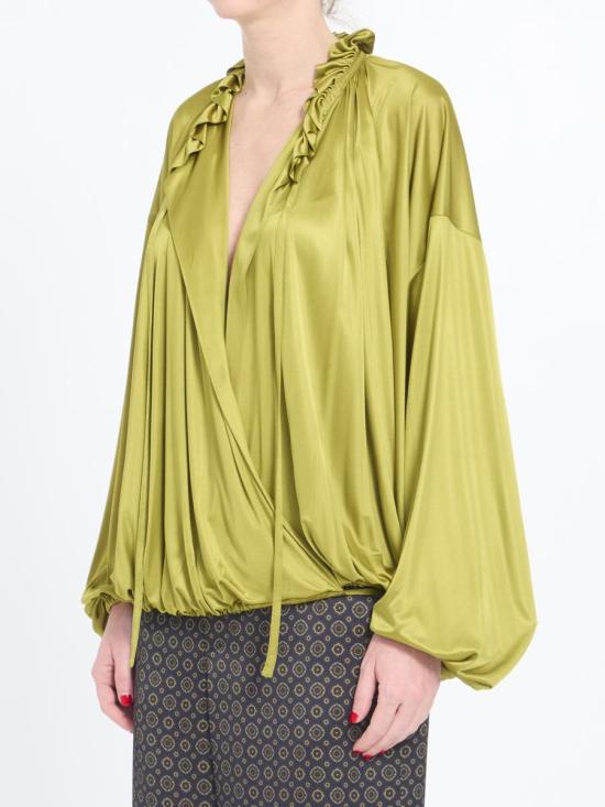 25SS 생로랑 셔츠 1446080 834202 Y7F98 3363 GREEN - SAINT LAURENT