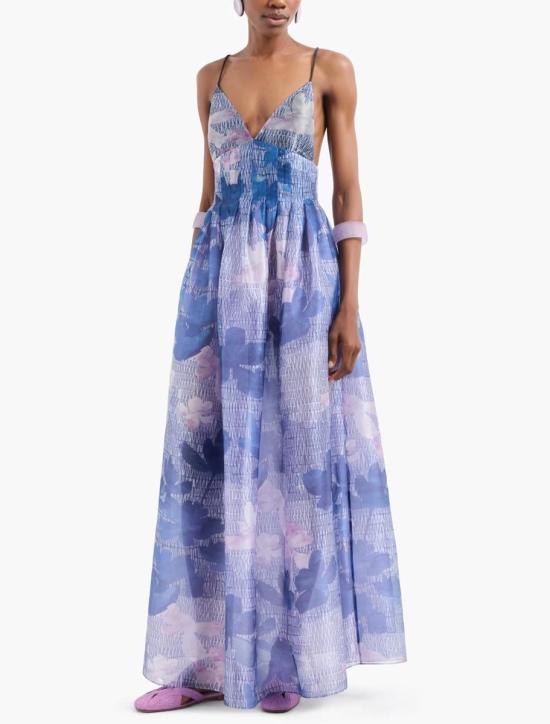 25SS 엠포리오 아르마니 롱 원피스 EW001537TE13527P4004 MULTICOLOUR - EMPORIO ARMANI