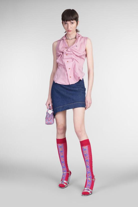 25SS 비비안웨스트우드 숏 스커트 419963 19030016 W0162 BLUE - VIVIENNE WESTWOOD