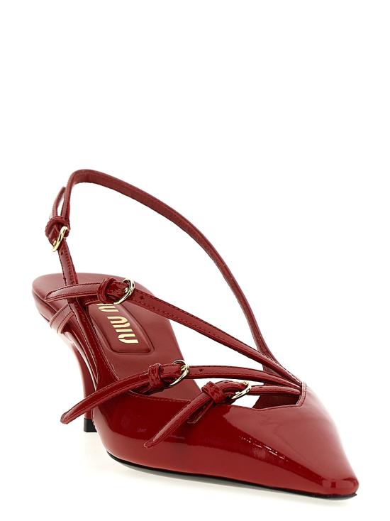 25FW 미우미우 힐/펌프스 5I013EFM055069F0011 Red - MIU MIU