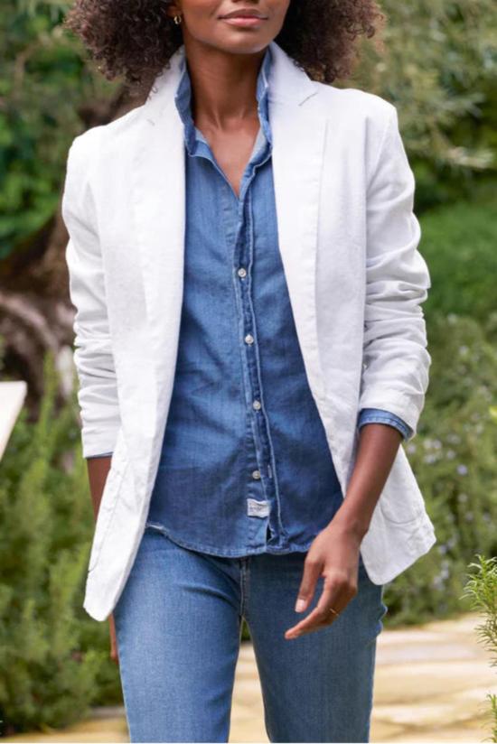  프랭크 앤 에일린 수트 자켓 프랭크 & 아일린 더블린 블레이저 화이트 - FRANK & EILEEN