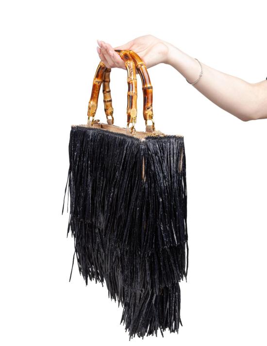 25SS 라밀라네사 토트백 TAN M BLACK - LA MILANESA