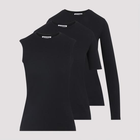 25SS 질샌더 긴팔 티셔츠 J03FV0117 J20145 001 BLACK - JIL SANDER