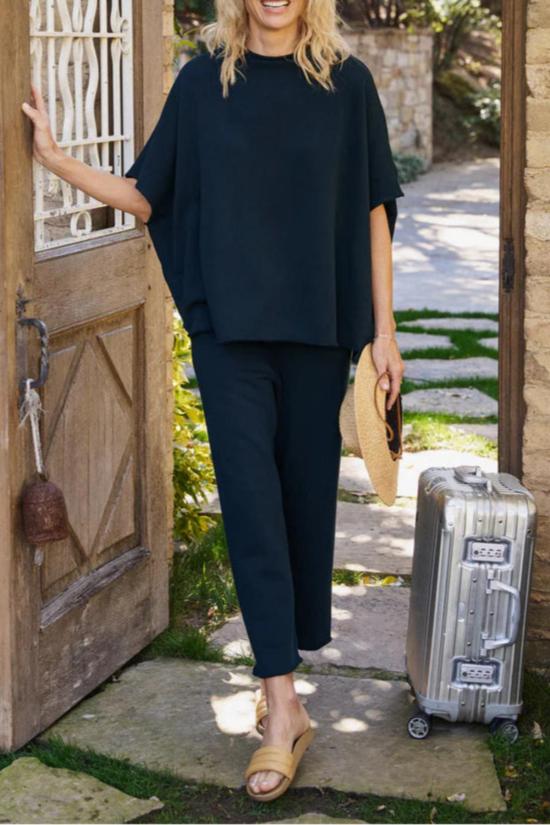  프랭크 앤 에일린 스트레이트 팬츠 프랭크 & 아일린 말리부 여행 세트 네이비 - FRANK & EILEEN