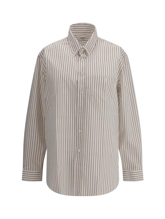 25SS 생로랑 긴팔 셔츠 823194Y6E77 9260 BROWN