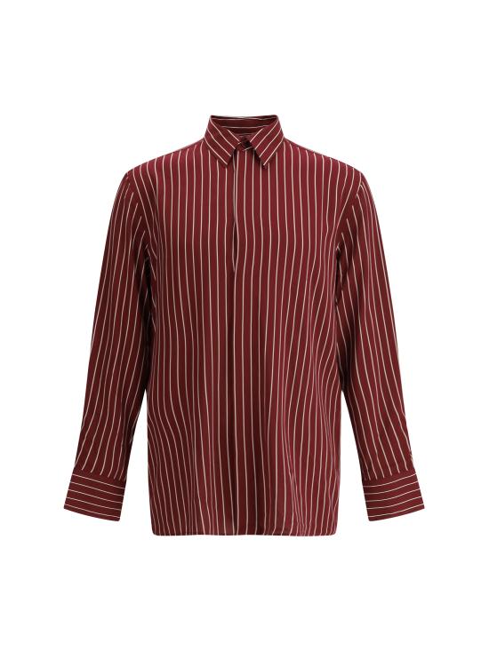 25SS 생로랑 긴팔 셔츠 819096Y1L04 6403 BORDEAUX