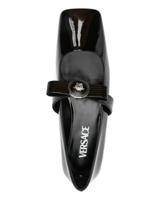 25SS 베르사체 플랫 슈즈 1016073D2VE 1B00P BLACK PALLADIUM - VERSACE
