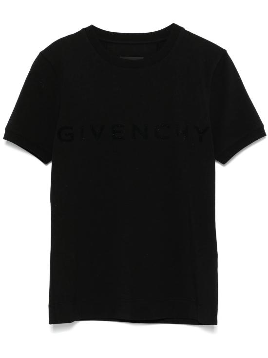 24FW 지방시 반팔 티셔츠 BW70BFP6VY 008 BLACK SILVERY