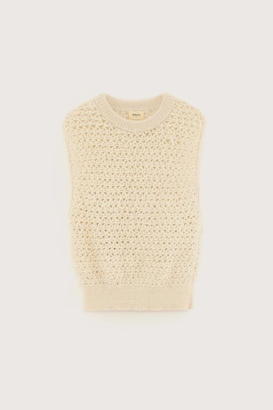  벨로즈 민소매 티셔츠 무니 크로셰 탱크탑 두부 - BELLEROSE