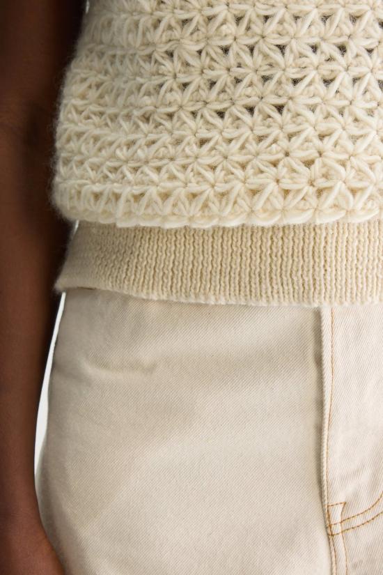  벨로즈 민소매 티셔츠 무니 크로셰 탱크탑 두부 - BELLEROSE