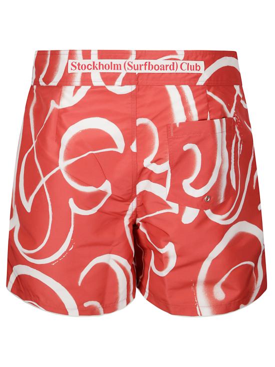 25SS 스톡홀름 서프보드 클럽 숏팬츠 M6000152R47 RED MONOGRAM - STOCKHOLM SURFBOARD CLUB