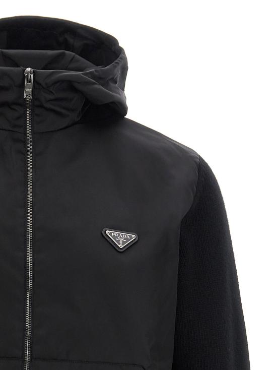 25FW 프라다 집업 니트 UMG370SOOO16AMF0002 Black - PRADA