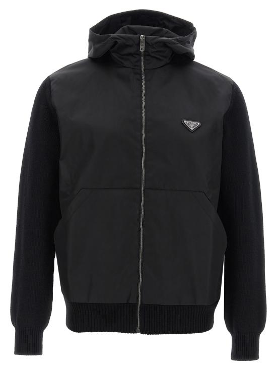 25FW 프라다 집업 니트 UMG370SOOO16AMF0002 Black