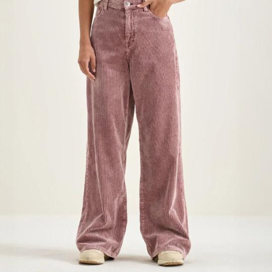  벨로즈 스트레이트 팬츠 파르테 코듀로이 진 더스티 핑크