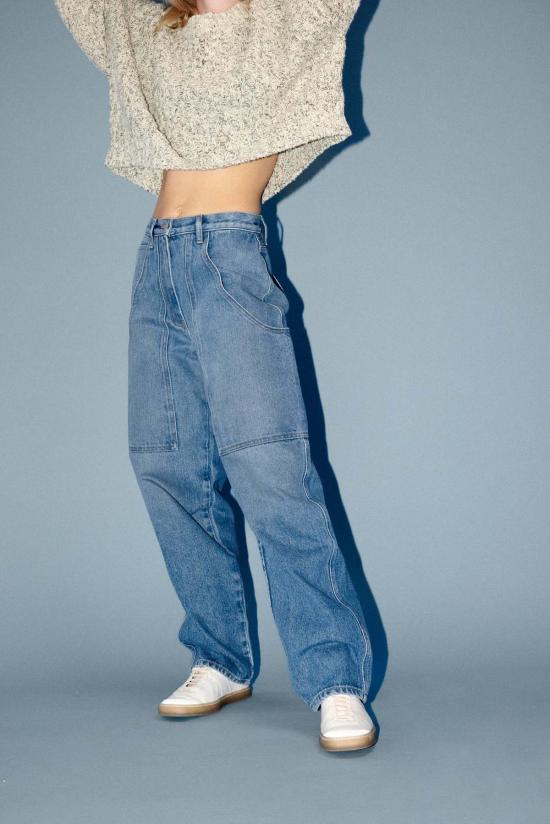  제임스 스트리트 코 데님 팬츠 제임스 스트리트 회사 카고 배럴 진