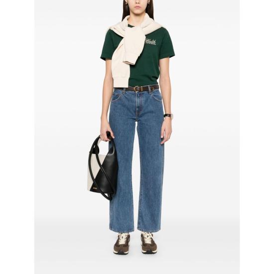 24FW 스포티앤리치 반팔 티셔츠 TO043511078GR FO CR GREEN - SPORTY & RICH