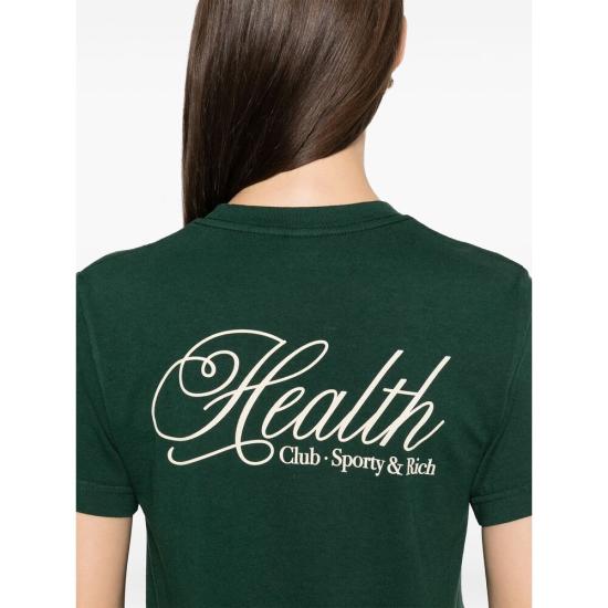 24FW 스포티앤리치 반팔 티셔츠 TO043511078GR FO CR GREEN - SPORTY & RICH