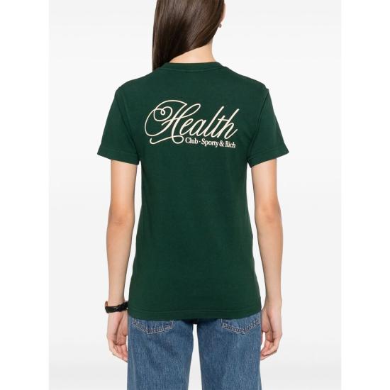 24FW 스포티앤리치 반팔 티셔츠 TO043511078GR FO CR GREEN - SPORTY & RICH