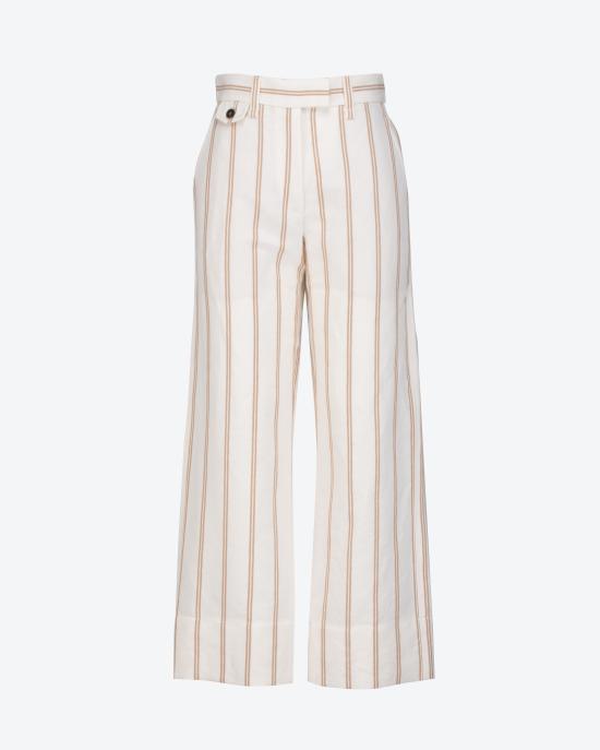 25SS 브루넬로 쿠치넬리 스트레이트 팬츠 MH551P8833 C001 BIANCO MARRONE - BRUNELLO CUCINELLI