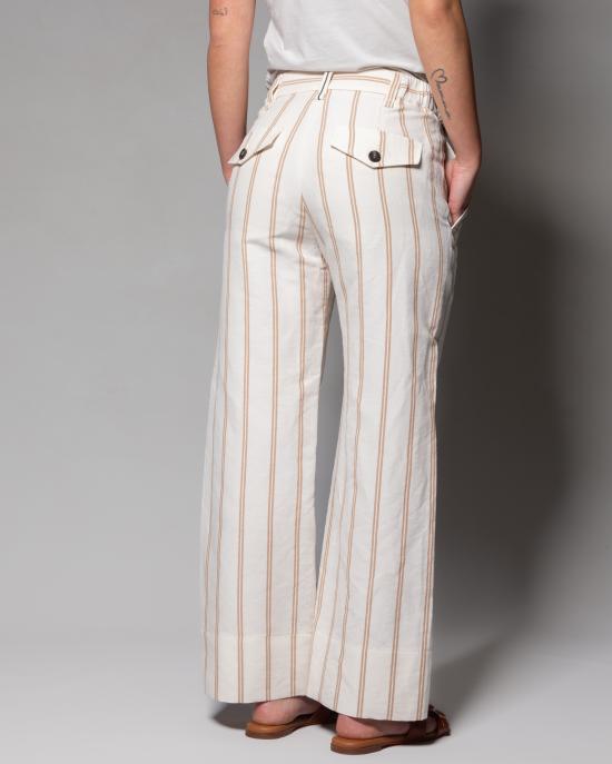 25SS 브루넬로 쿠치넬리 스트레이트 팬츠 MH551P8833 C001 BIANCO MARRONE - BRUNELLO CUCINELLI