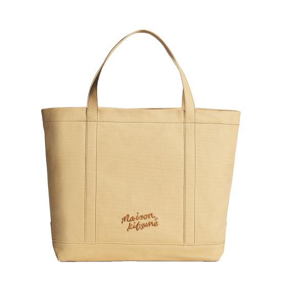  메종키츠네 라지 폭스 헤드 토트백 LW05104WW0107 0102 CORK DOM - MAISON KITSUNE