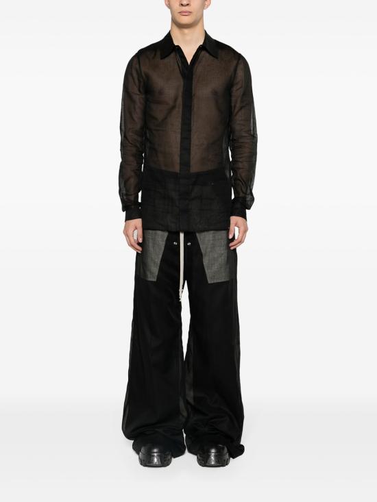  릭 오웬스 긴팔 셔츠 RU01D3299OR 09 BLACK - RICK OWENS