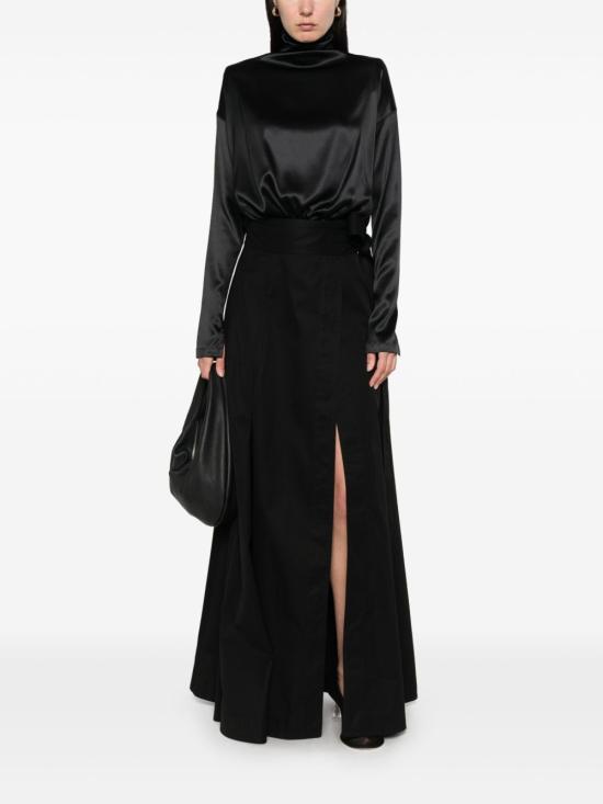 25SS 피비 파일로 미디 스커트 AJ35CO2453 900BK Black - PHOEBE PHILO