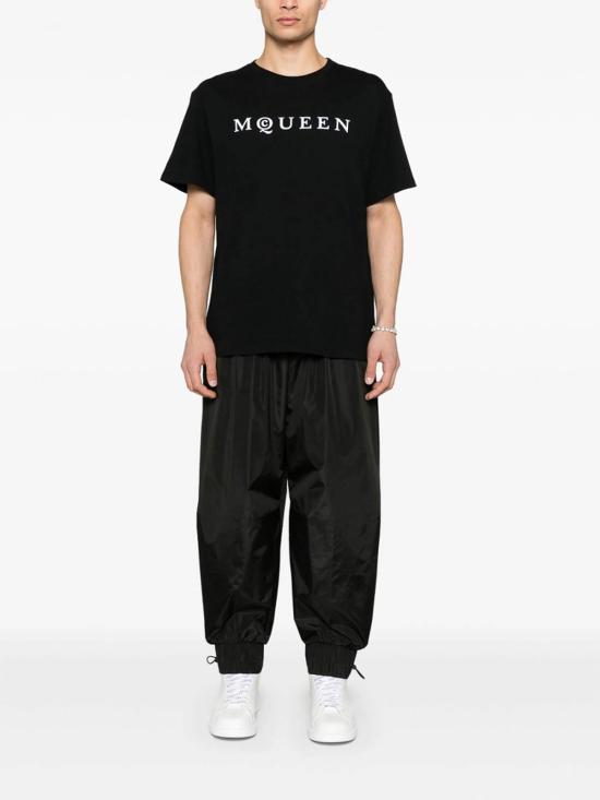 25FW 알렉산더 맥퀸 반팔 티셔츠 828420QTADD0520 Black - ALEXANDER MCQUEEN