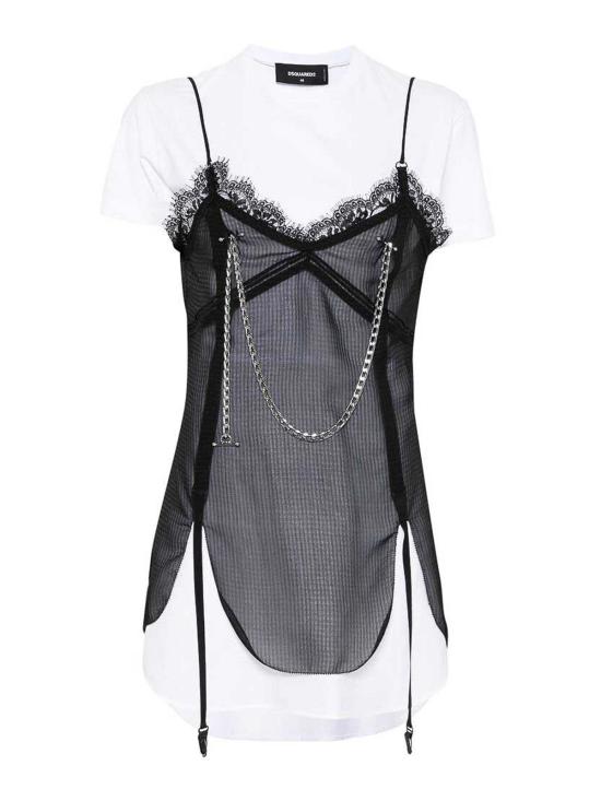  디스퀘어드2 숏 원피스 DTN010S72FV0032961 Black