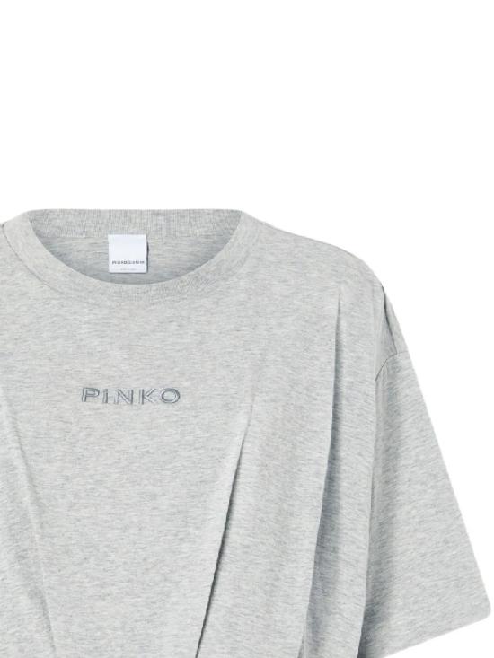 25SS 핑코 반팔 티셔츠 104257 A2F8I42 GRIGIO PIOGGERELLA - PINKO