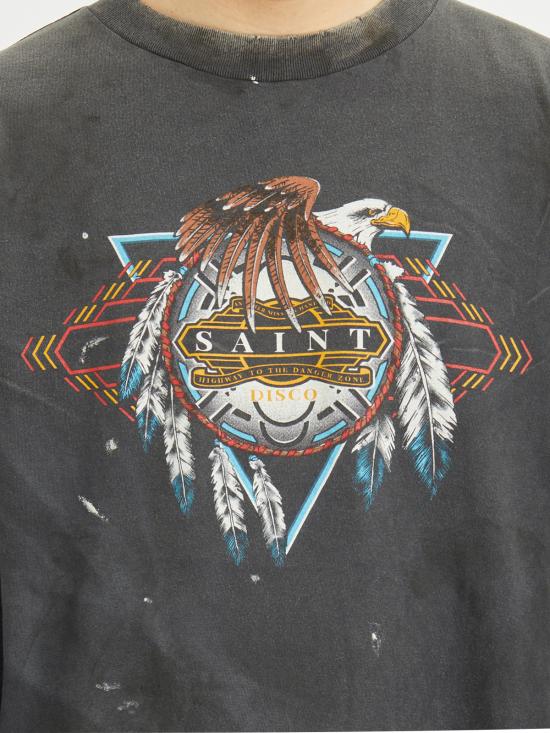 25FW 세인트 미카엘 긴팔 티셔츠 LSMHR80000C40 Black - SAINT MXXXXXX