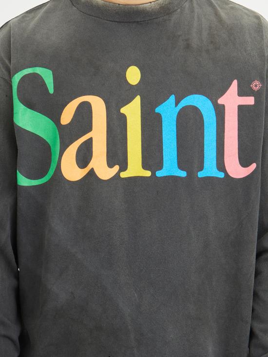 25FW 세인트 미카엘 긴팔 티셔츠 LSMHR80000032 Black - SAINT MXXXXXX