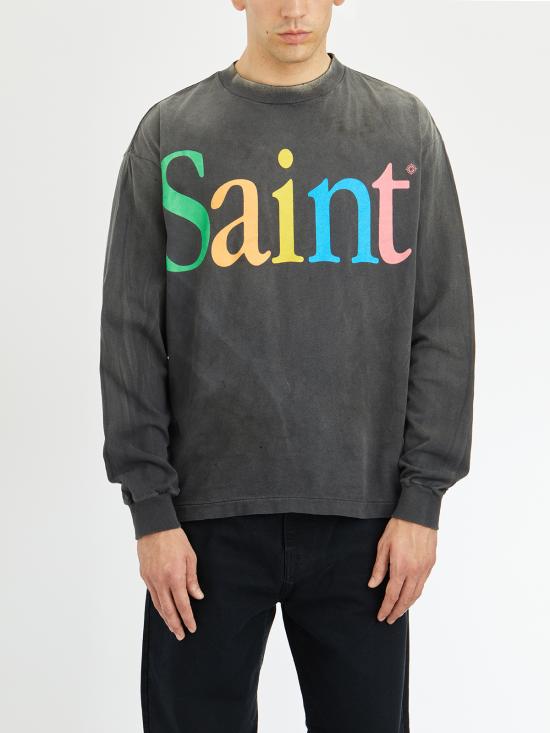 25FW 세인트 미카엘 긴팔 티셔츠 LSMHR80000032 Black