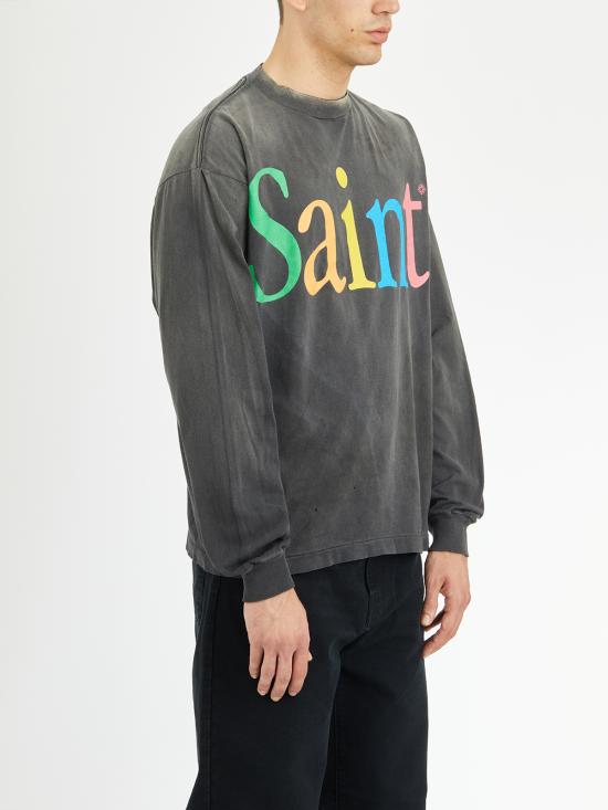 25FW 세인트 미카엘 긴팔 티셔츠 LSMHR80000032 Black - SAINT MXXXXXX
