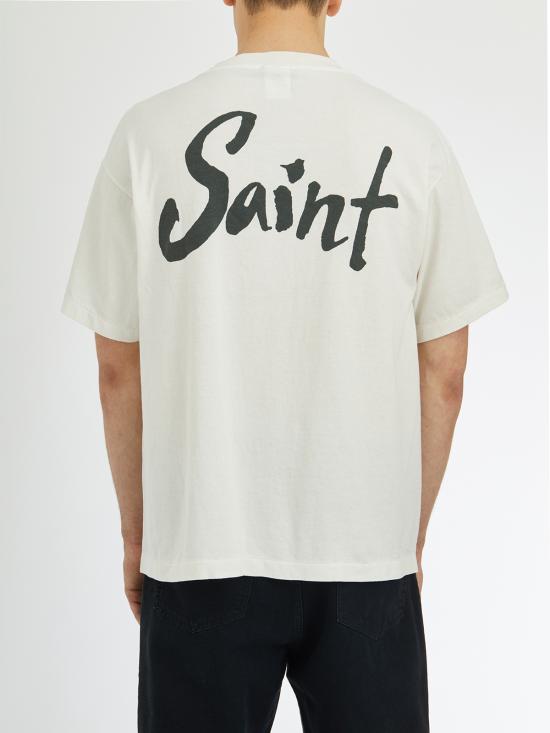 25FW 세인트 미카엘 반팔 티셔츠 LSMHR80000025 White - SAINT MXXXXXX