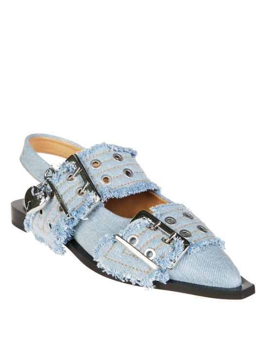 25SS 가니 플랫 슈즈 S2939928 FADED DENIM DOM - GANNI