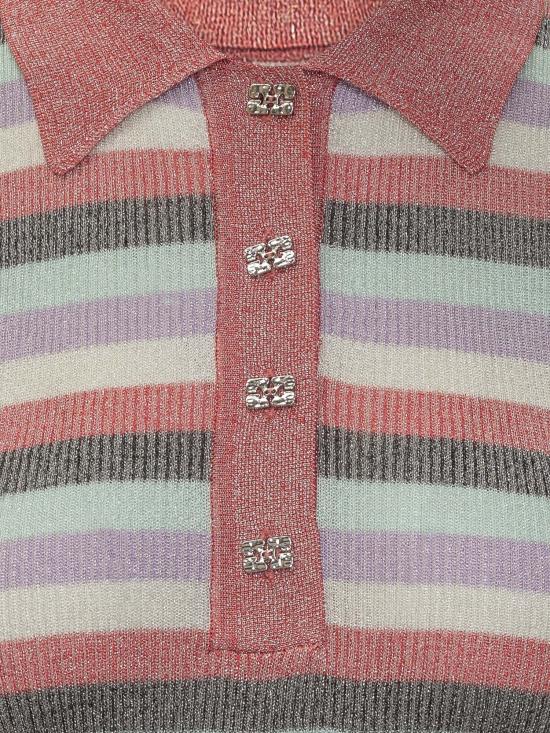 25SS 가니 폴로 티셔츠 K2480999 MULTICOLOR DOM - GANNI