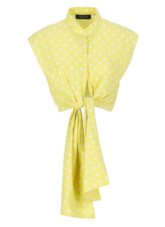 25SS 파비아나 필리피 민소매 티셔츠 CAD265F430D833780 Yellow