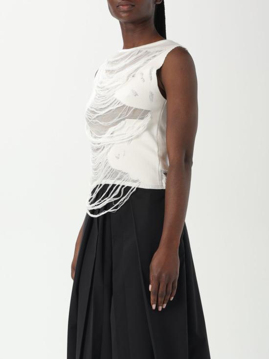 25FW MM6 메종마르지엘라 민소매 티셔츠 S62NC0169M13121 101 White - MM6 MAISON MARGIELA