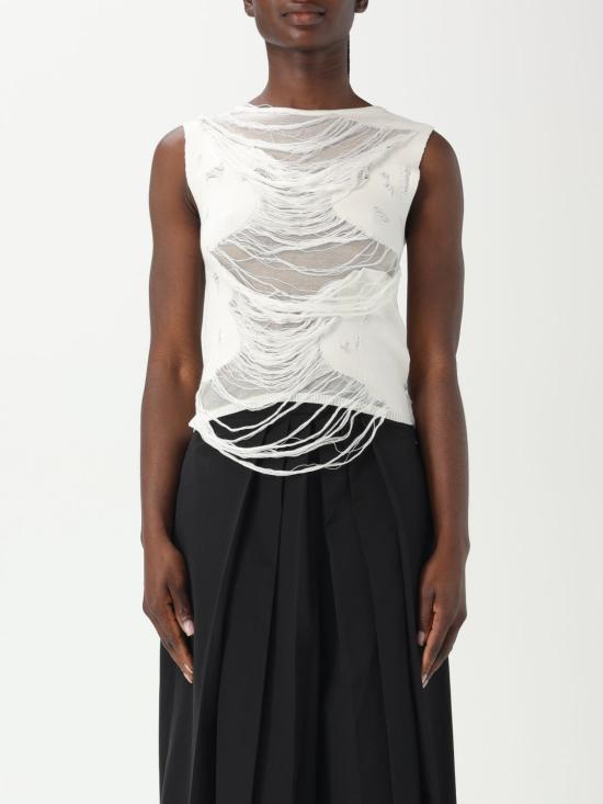 25FW MM6 메종마르지엘라 민소매 티셔츠 S62NC0169M13121 101 White