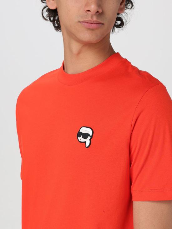 25FW 칼라거펠트 반팔 티셔츠 KM755710 300 Orange - KARL LAGERFELD