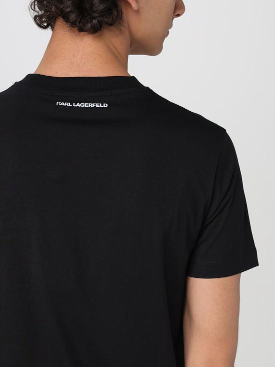 25FW 칼라거펠트 반팔 티셔츠 KM755061552241 990 Black - KARL LAGERFELD