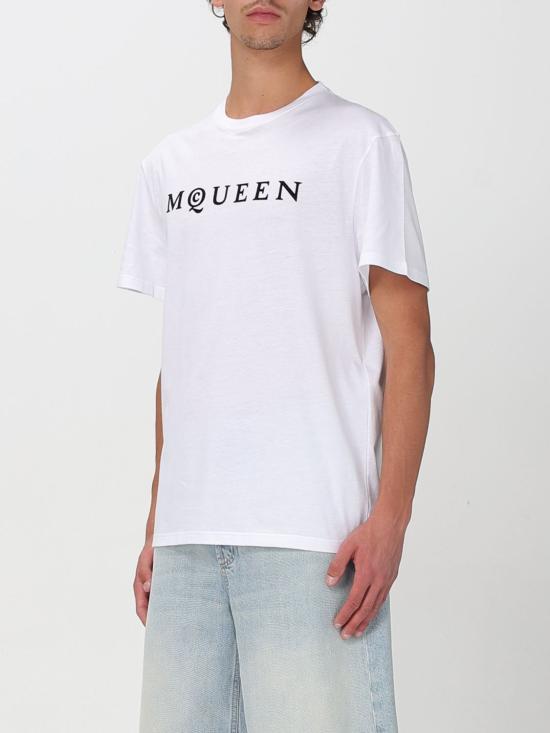 25FW 알렉산더 맥퀸 반팔 티셔츠 828420QTADD 0909 White - ALEXANDER MCQUEEN