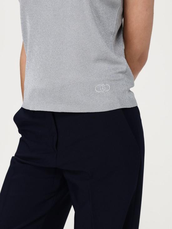 25FW 리우조 민소매 티셔츠 CA5225MA78P 00532 Silver - LIU JO