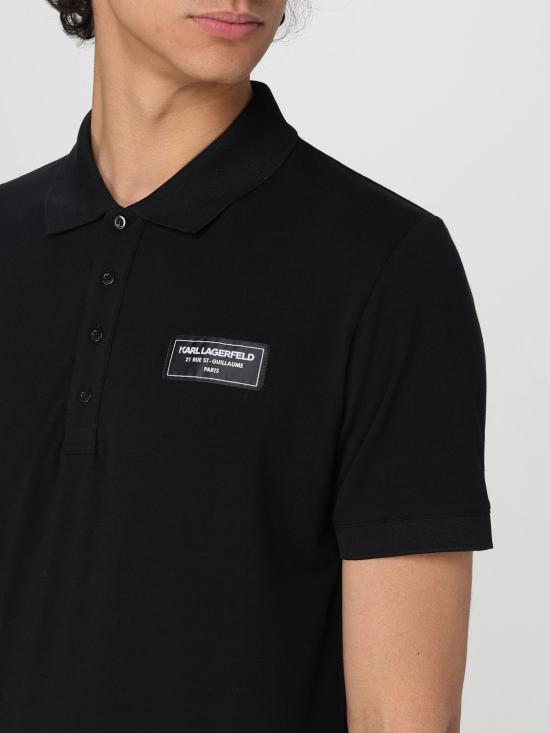 25SS 칼라거펠트 폴로 티셔츠 KM745019 990 Black - KARL LAGERFELD