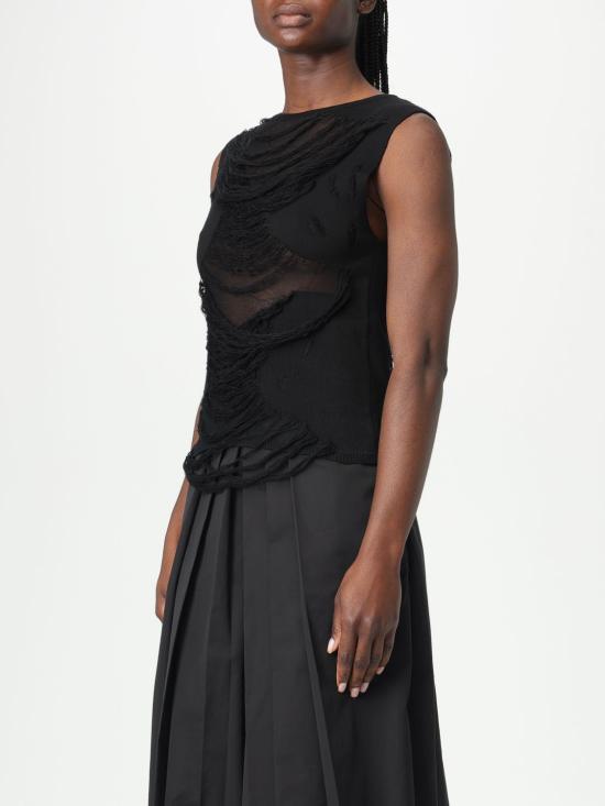 25SS MM6 메종마르지엘라 민소매 티셔츠 S62NC0169M13121 1900 Black - MM6 MAISON MARGIELA