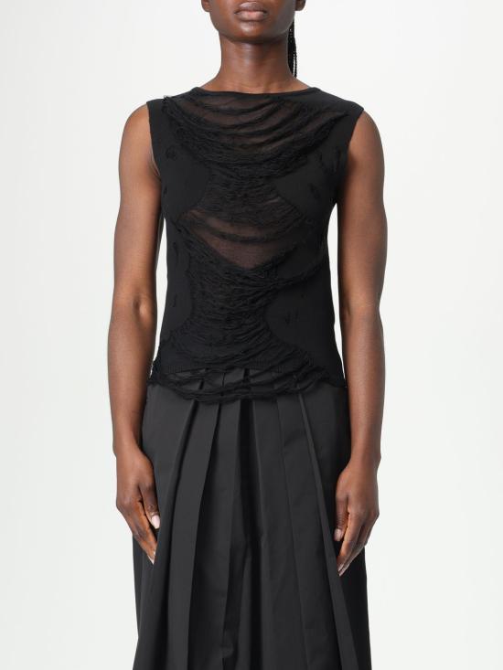 25SS MM6 메종마르지엘라 민소매 티셔츠 S62NC0169M13121 1900 Black