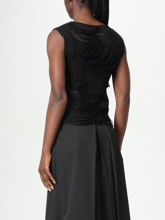 25SS MM6 메종마르지엘라 민소매 티셔츠 S62NC0169M13121 1900 Black - MM6 MAISON MARGIELA