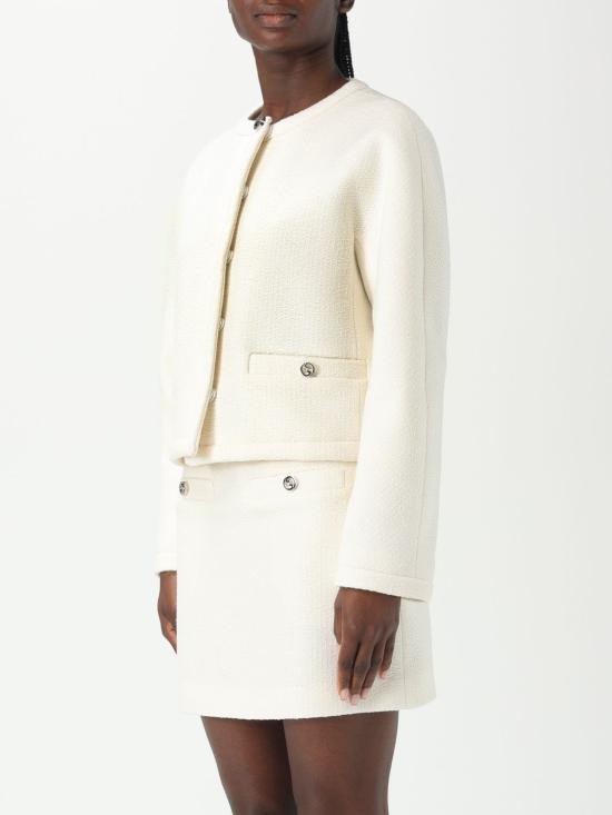 25FW 구찌 울 부클레 자켓 803857ZARWV 9003 White - GUCCI