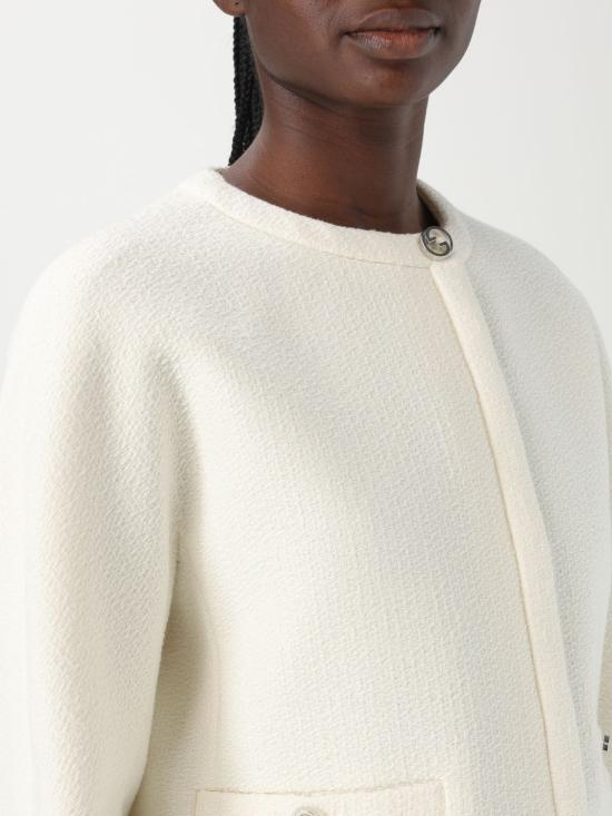 25FW 구찌 울 부클레 자켓 803857ZARWV 9003 White - GUCCI